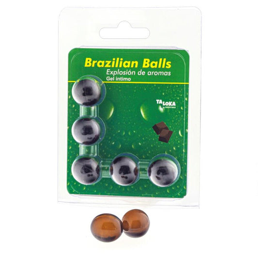 TALOKA - GEL INTIME AU CHOCOLAT 5 BOULES BRÉSILIENNES - Sensualia