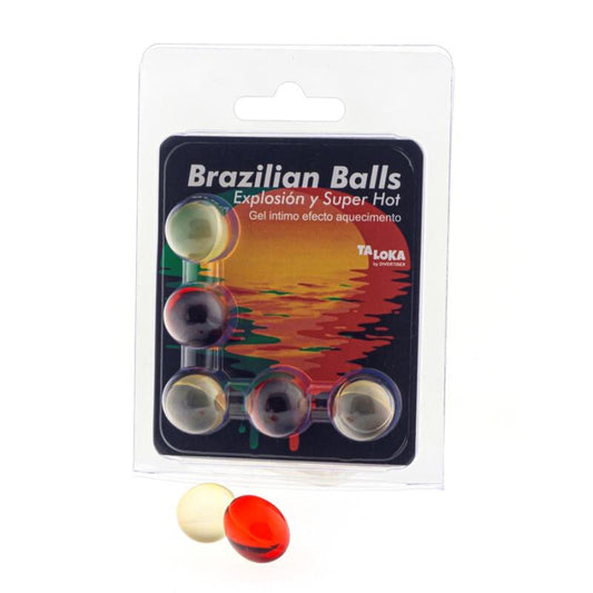 TALOKA - 5 BOULES BRÉSILIENNES GEL EXCITANT EFFET SUPER CHAUD TALOKA