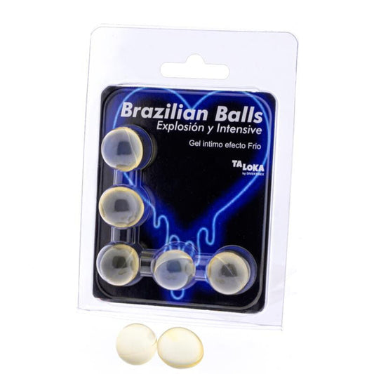 TALOKA - 5 BALLES BRÉSILIENNES GEL EXCITANT EFFET FROID & VIBRATION TALOKA