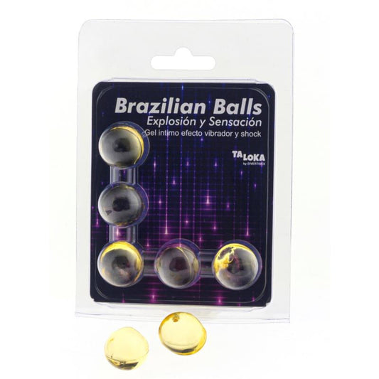 TALOKA - 5 BALLES BRÉSILIENNES VIBRANT & EFFET DE CHOC GEL EXCITANT - Sensualia