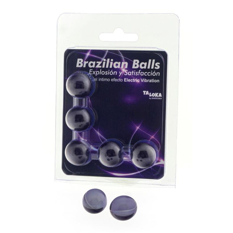 TALOKA - 5 BALLES BRÉSILIENNES EFFET VIBRANT ÉLECTRIQUE GEL EXCITANT - Sensualia