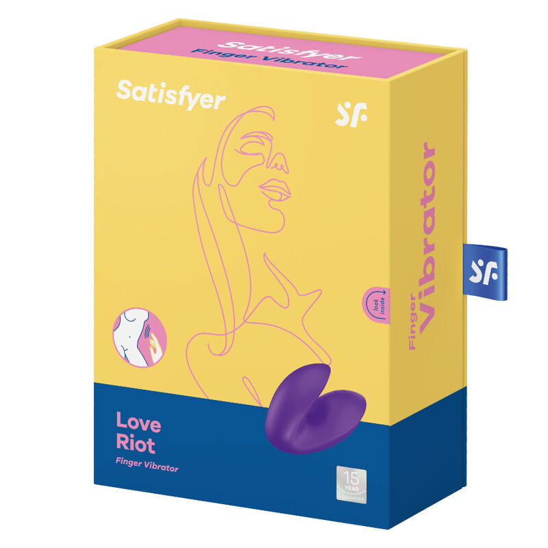 SATISFYER - VIBRATEUR  DOIGTS LOVE RIOT VIOLET - Sensualia
