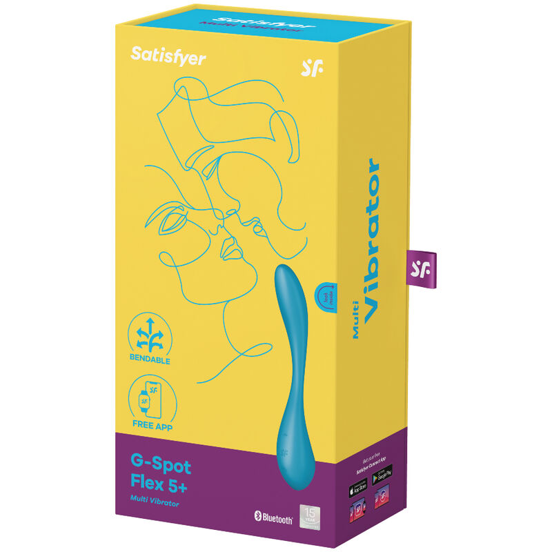 SATISFYER - VIBRATEUR MULTI G-SPOT FLEX 5 BLEU - Sensualia