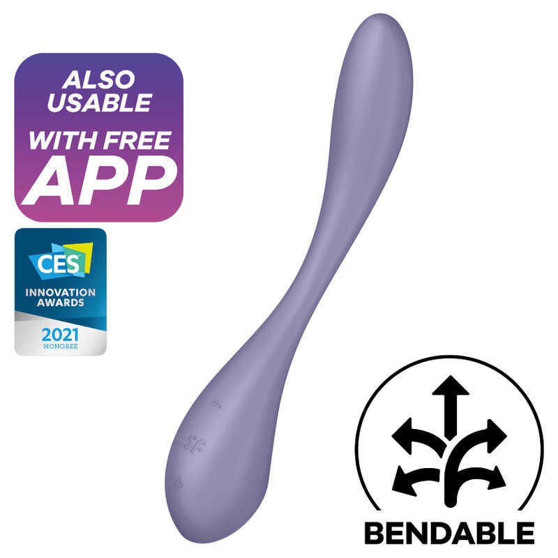 SATISFYER - VIBRATEUR MULTI G-SPOT FLEX 5 BLEU - Sensualia