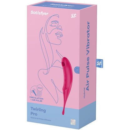 SATISFYER TWIRLING PRO ESTIMULADOR Y VIBRADOR - ROJO - Sensualia