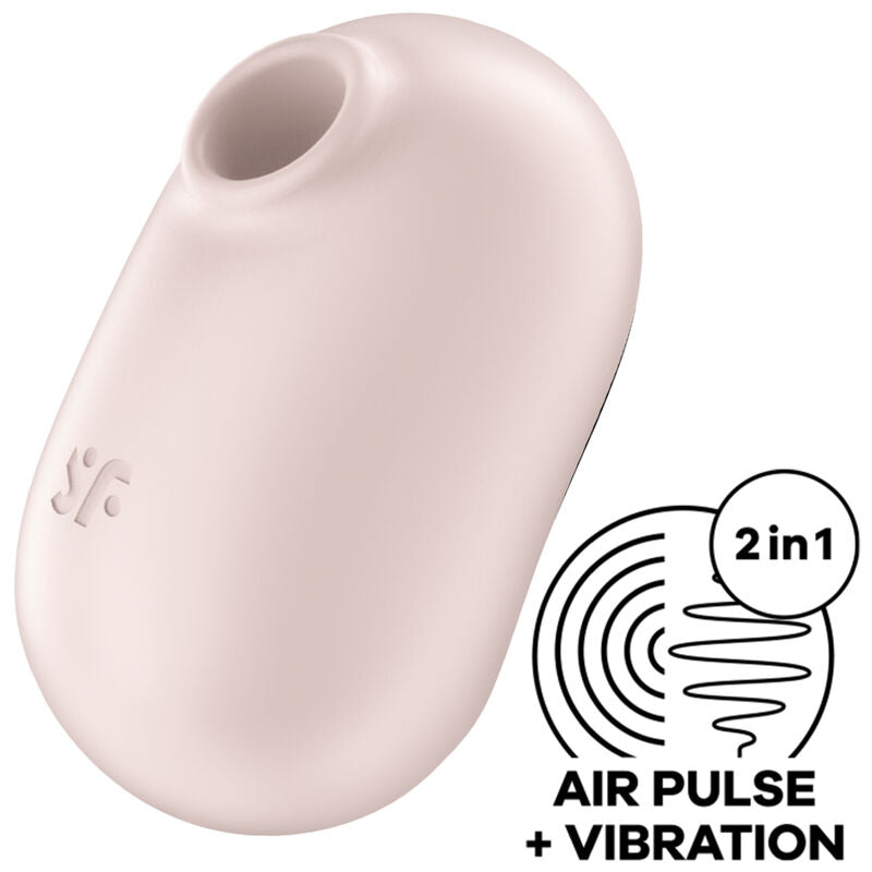SATISFYER - STIMULATEUR ET VIBRATEUR DOUBLE AIR PULSE PRO TO GO 2 VIOLET - Sensualia