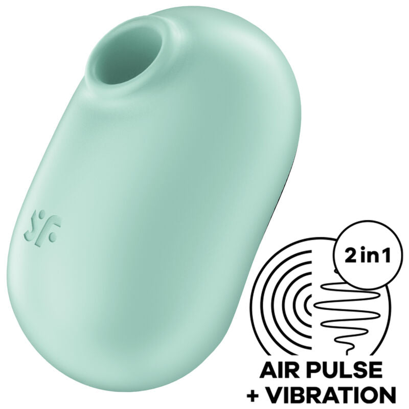 SATISFYER - STIMULATEUR ET VIBRATEUR DOUBLE AIR PULSE PRO TO GO 2 VIOLET - Sensualia