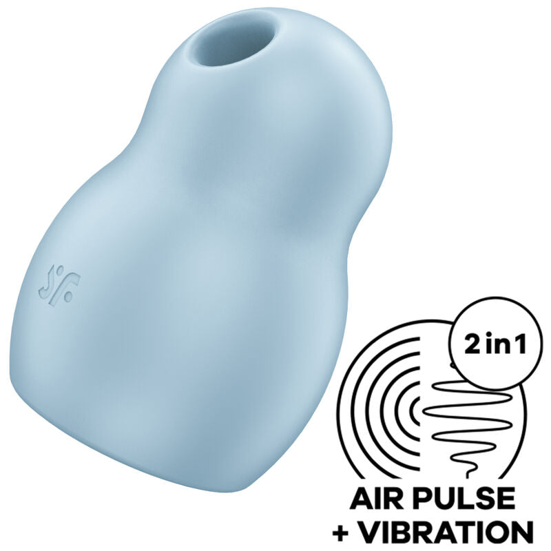 SATISFYER - STIMULATEUR ET VIBRATEUR DOUBLE AIR PULSE PRO TO GO 1 ROUGE - Sensualia