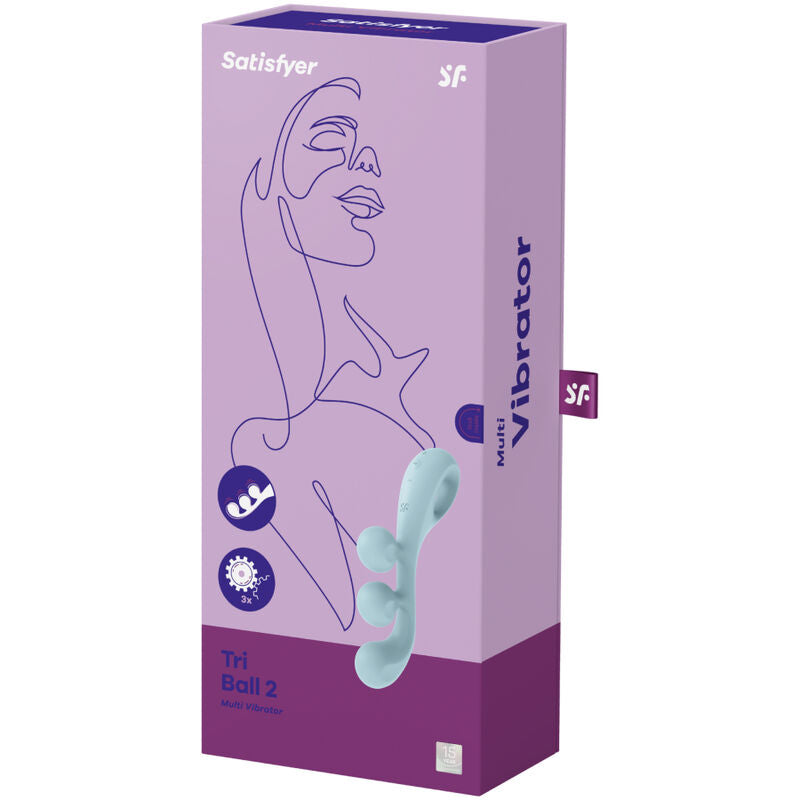 SATISFYER - VIBRATEUR MULTI TRI BALL 2 BLEU - Sensualia