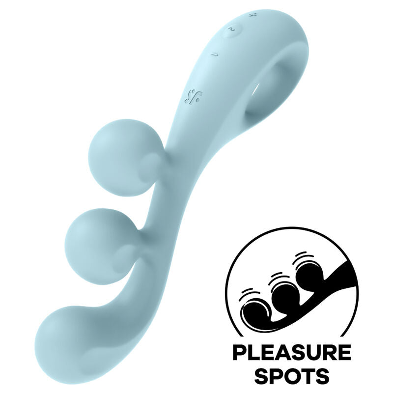 SATISFYER - VIBRATEUR MULTI TRI BALL 2 BLEU - Sensualia