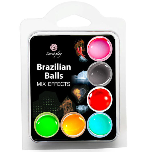 SECRET PLAY SET 6 BALLES BRÉSILIENNES EFFET MIX - Sensualia