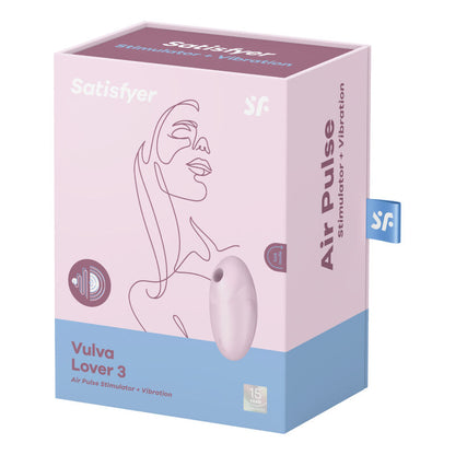 SATISFYER - VULVA LOVER 3 ESTIMULADOR Y VIBRADOR NEGRO - Sensualia
