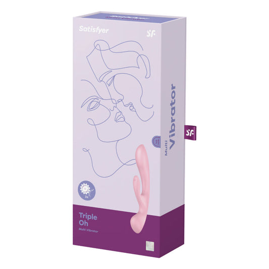 SATISFYER - TRIPLE OH VIBRADOR HÍBRIDO AZUL - Sensualia