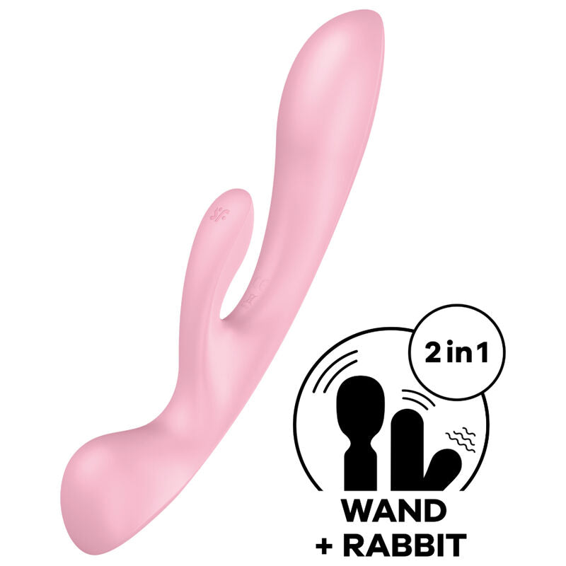 SATISFYER - TRIPLE OH VIBRADOR HÍBRIDO AZUL - Sensualia