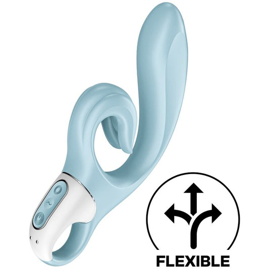 SATISFYER - LOVE ME RABBIT VIBRATION BLEU - Sensualia