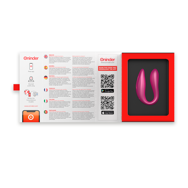 ONINDER - LISBOA G-SPOT & CLITORAL STIMULATEUR NOIR - APPLICATION GRATUITE - Sensualia