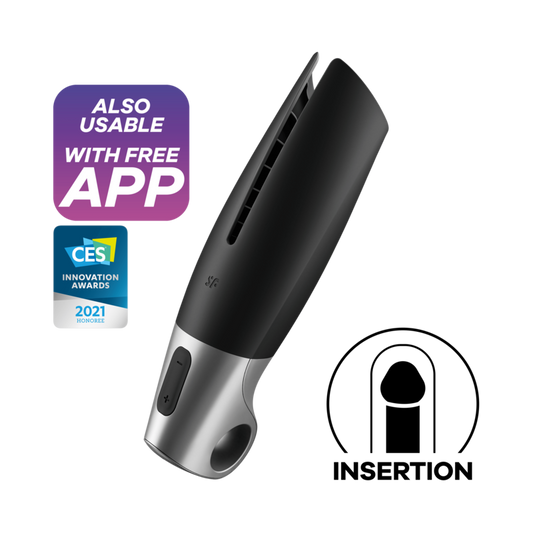SATISFYER - MASTURBATEUR PUISSANT NOIR - Sensualia