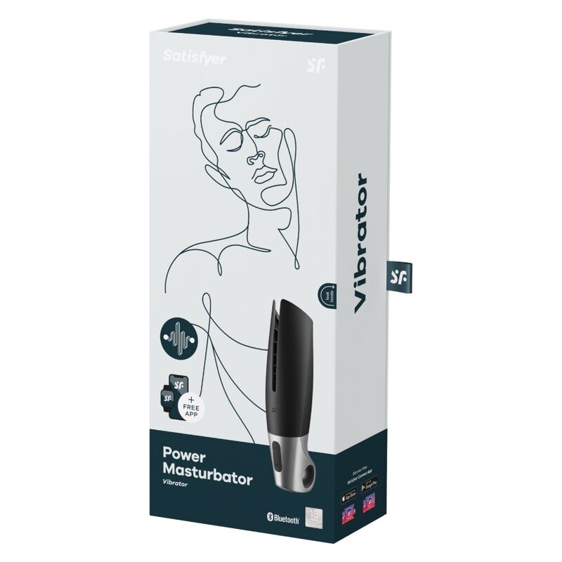 SATISFYER - MASTURBATEUR PUISSANT NOIR - Sensualia