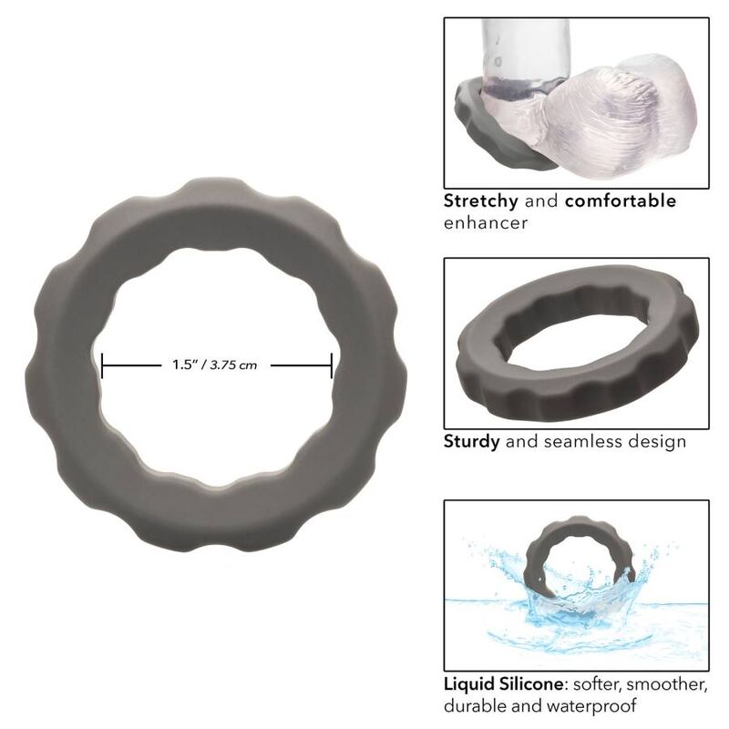 CALEXOTICS - BAGUE ALPHA ERECT GRIS - Sensualia