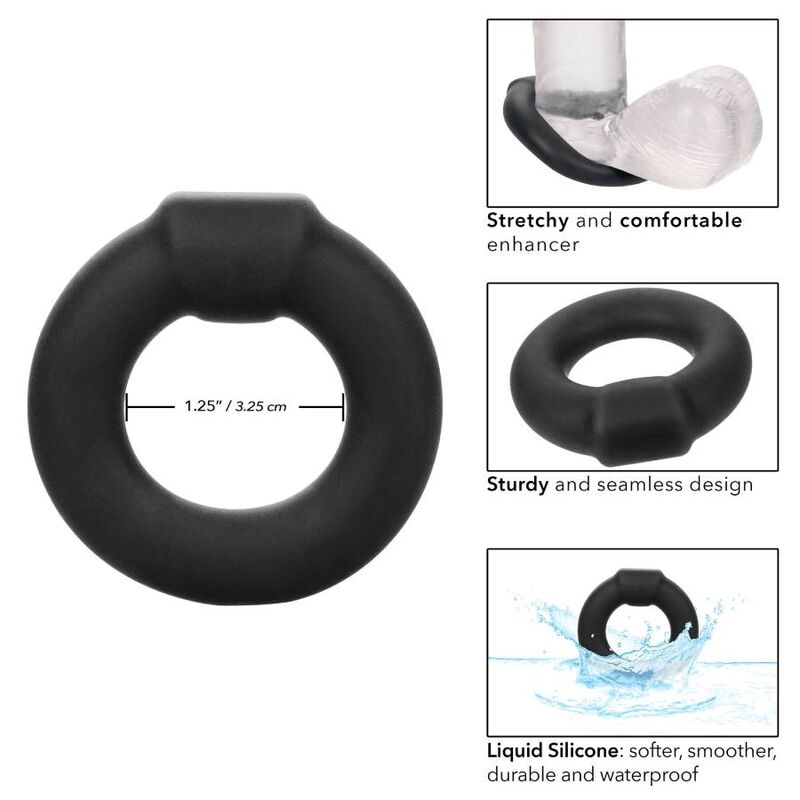 CALEXOTICS - BAGUE ALPHA OPTIMUM NOIR - Sensualia