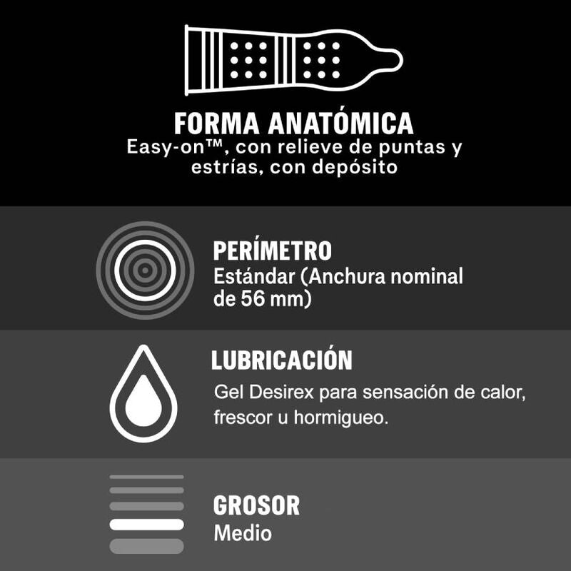DUREX - ORGASMIQUE INTENSE 12 UNITÉS - Sensualia