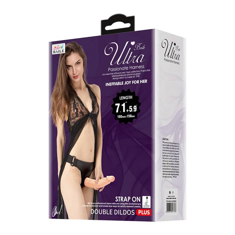 BAILE - ULTRA PASSIONNÉ DOUBLE GODES AVEC HARNAIS - Sensualia