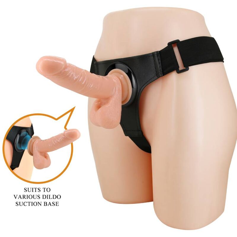 PRETTY LOVE - HARNAIS SLIPS HARNAIS UNIVERSEL AVEC GODE TOM 20 CM NATUREL - Sensualia