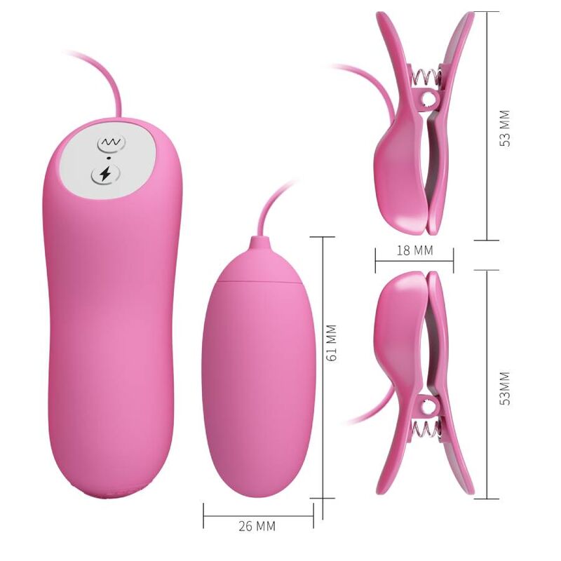 PRETTY LOVE - PINCE  ÉPILER AVEC VIBRATION ET ÉLECTROCHOC ROSE - Sensualia