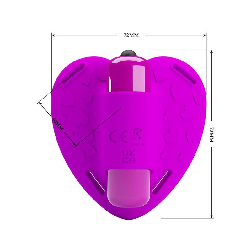 PRETTY LOVE - MASSEUR DE CLITORIS HEARTBEAT 10 MODES DE VIBRATION VIOLET - Sensualia