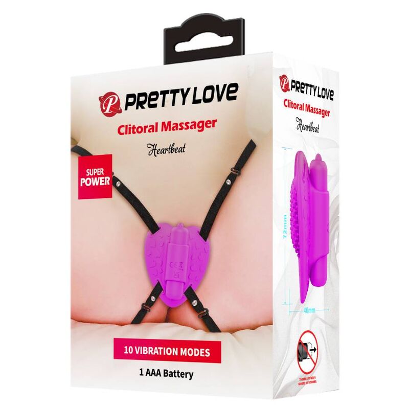 PRETTY LOVE - MASSEUR DE CLITORIS HEARTBEAT 10 MODES DE VIBRATION VIOLET - Sensualia