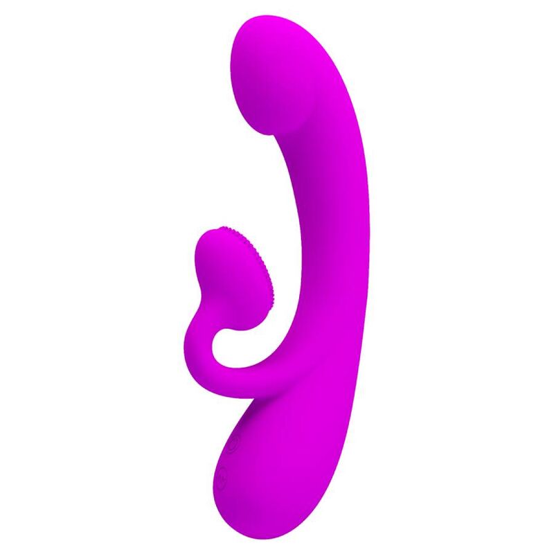 PRETTY LOVE - VIBRATEUR SINCERE ET VENTOUSE DE CLITORIS SILICONE VIOLET - Sensualia