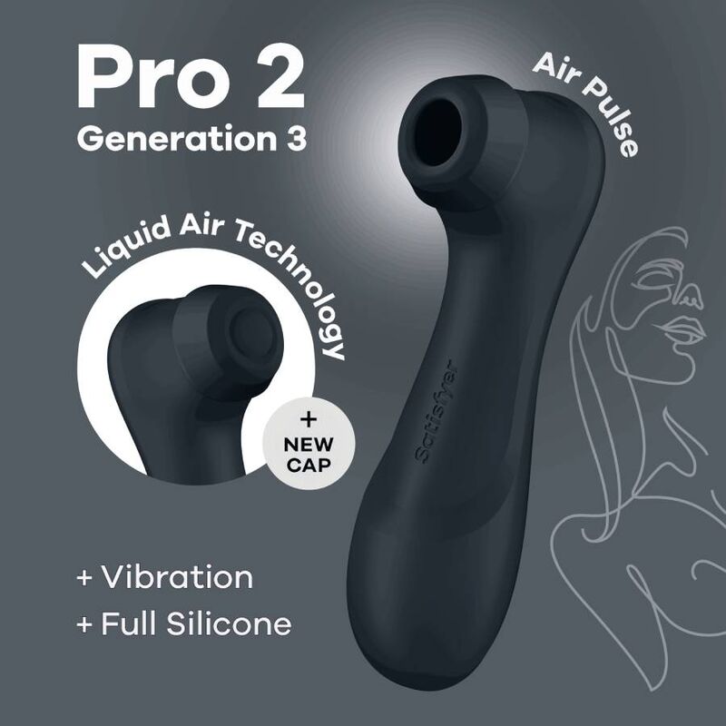 SATISFYER - PRO 2 GENERACIÓN 3 LIQUID AIR TECHNOLOGY GRANATE - Sensualia