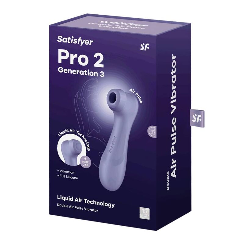 SATISFYER - PRO 2 GENERACIÓN 3 LIQUID AIR TECHNOLOGY GRANATE - Sensualia