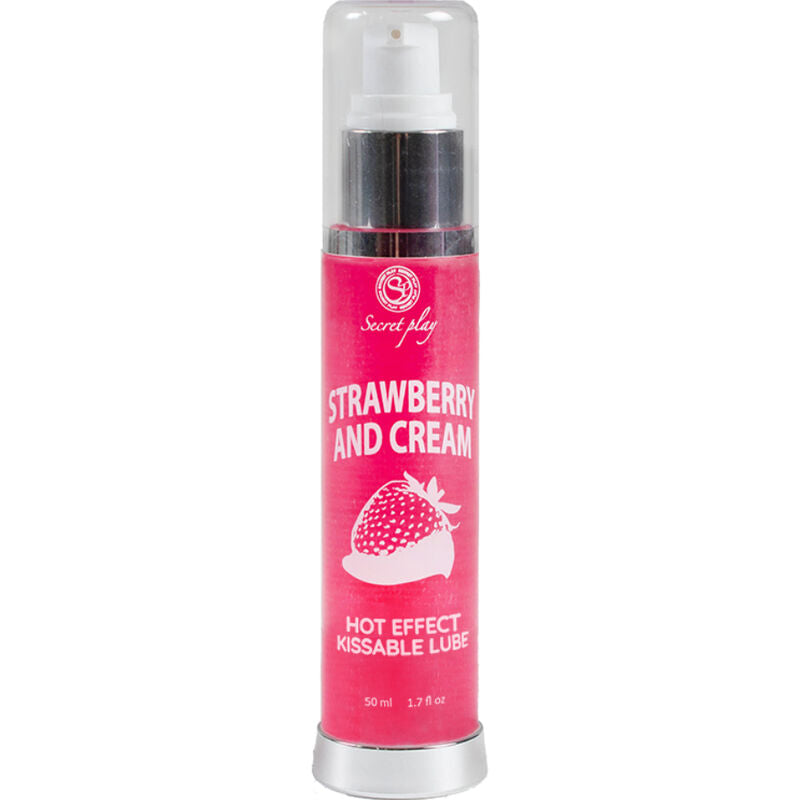 SECRETPLAY - LUBRIFIANT 2-1 EFFET CHALEUR FRAISE & CRÈME 50 ML - Sensualia