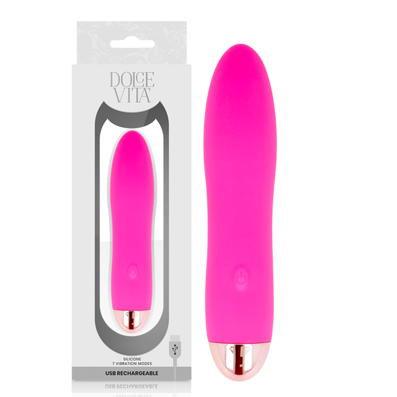 DOLCE VITA - VIBRATEUR RECHARGEABLE QUATRE ROSE 7 VITESSES - Sensualia