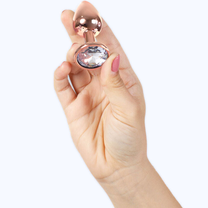 SECRETPLAY - PLUG ANAL EN MÉTAL OR ROSE PETITE TAILLE 7 CM - Sensualia
