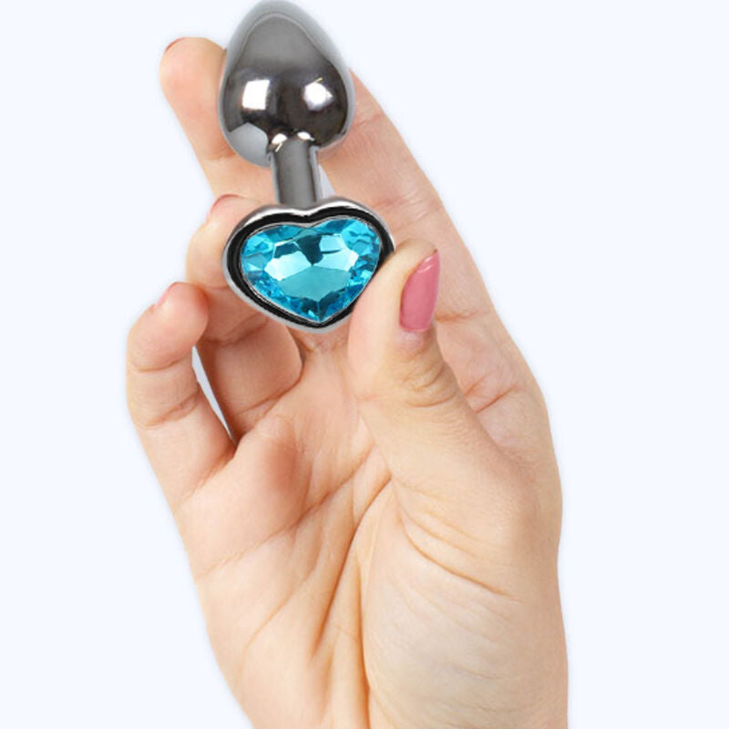 SECRETPLAY - PLUG ANAL EN MÉTAL COEUR BLEU PETITE TAILLE 7 CM - Sensualia