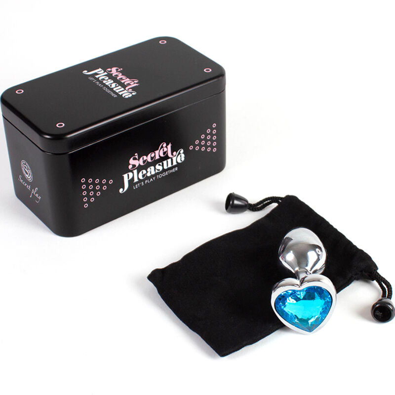 SECRETPLAY - PLUG ANAL EN MÉTAL COEUR BLEU PETITE TAILLE 7 CM - Sensualia