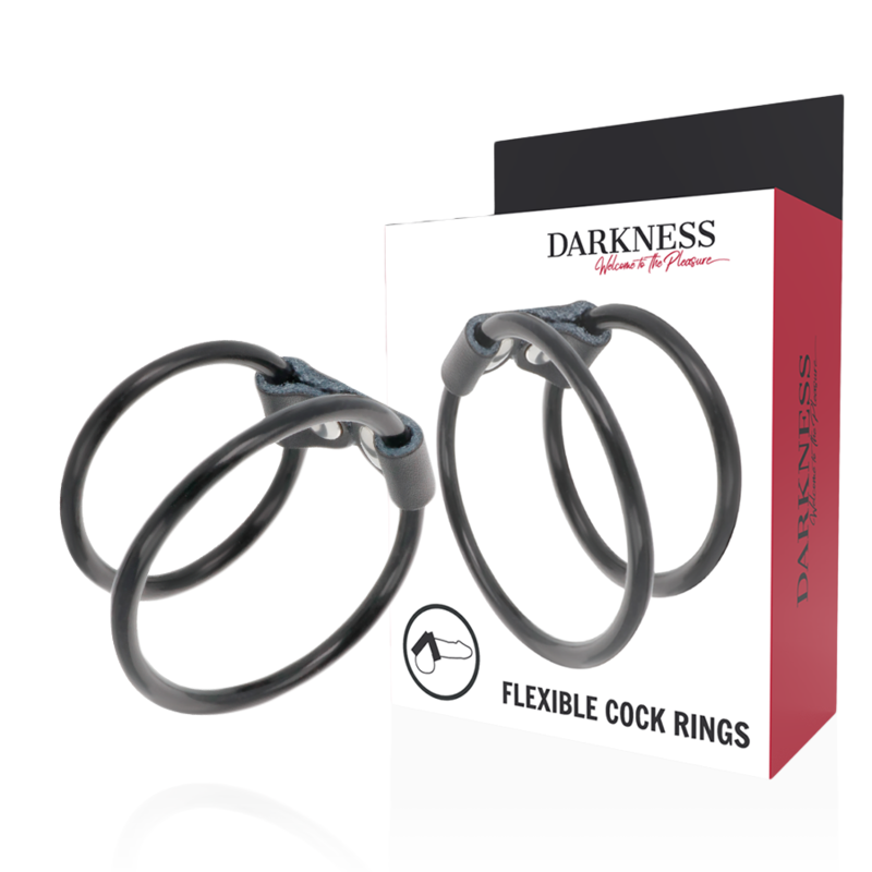 DARKNESS - ANNEAU PÉNIS DOUBLE FLEXIBLE - Sensualia