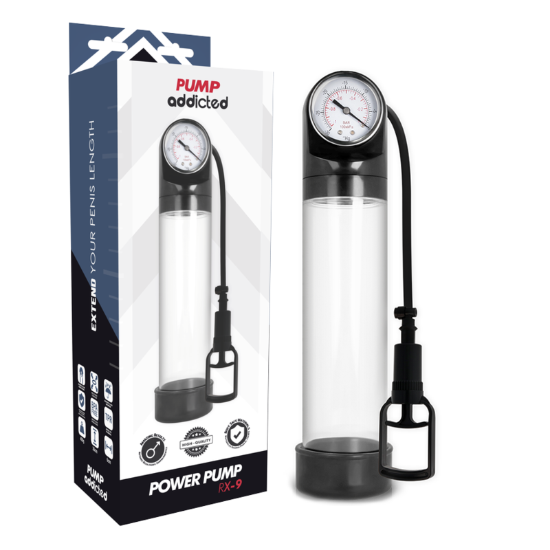 PUMP ADDICTED - BOMBA ERECCIÓN RX9 TRANSPARENTE - Sensualia