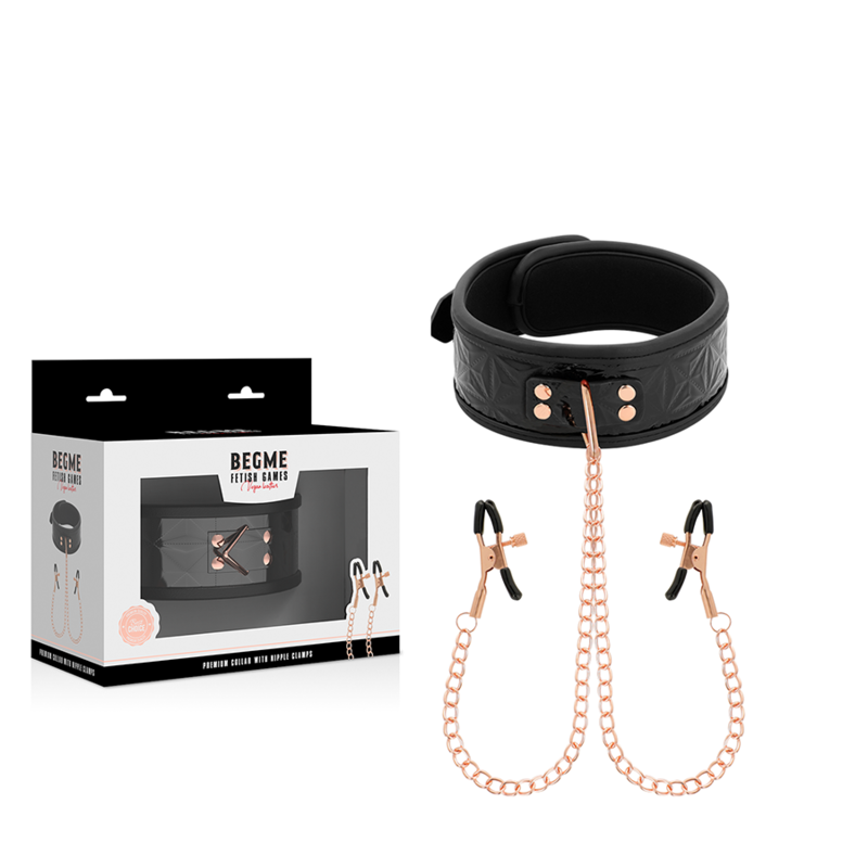 BEGME - BLACK EDITION COLLIER BEGME BLACK EDITION AVEC PINCES À MÉTONS - Sensualia