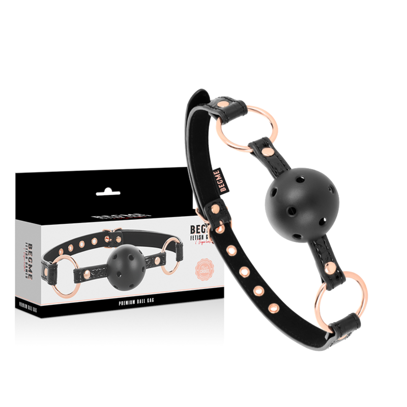 BEGME - BLACK EDITION BALL GAG CUIR VEGAN - Sensualia