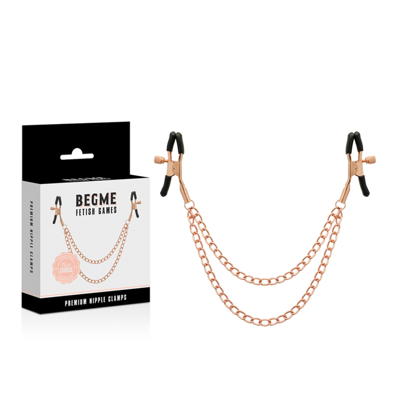 BEGME - BLACK EDITION PREMIUM PINCES À TÉTONS AVEC CHAÎNE - Sensualia