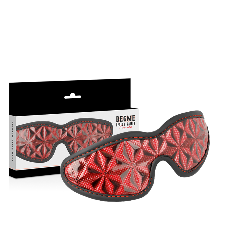 BEGME - MASQUE AVEUGLE PREMIUM ÉDITION ROUGE AVEC DOUBLURE EN NÉOPRÈNE - Sensualia