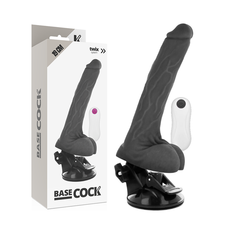 BASECOCK - VIBRATEUR NATUREL RÉALISTE TÉLÉCOMMANDE 19 CM -O- 4 CM - Sensualia