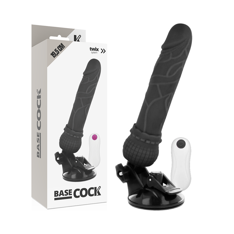 BASECOCK - VIBRATEUR TÉLÉCOMMANDE NATUREL RÉALISTE 19.5 CM -O- 4 CM - Sensualia