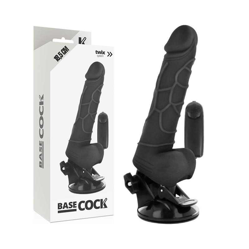 BASECOCK - VIBRATEUR TÉLÉCOMMANDE NATUREL RÉALISTE 18.5 CM -O- 4CM - Sensualia