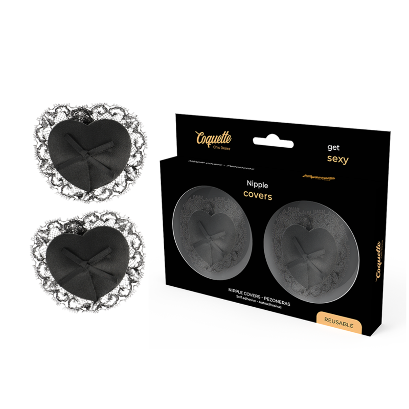 COQUETTE CHIC DESIRE - CACHE-MALINS EN DENTELLE NOIRE - Sensualia