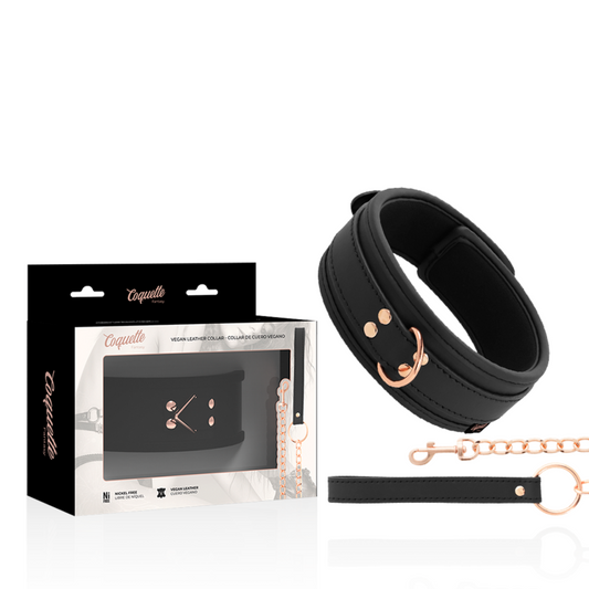 COQUETTE CHIC DESIRE - COLLIER FANTAISIE EN CUIR VÉGAN AVEC BRACELET ET DOUBLURE EN NÉOPRÈNE COQUETTE FANTASY