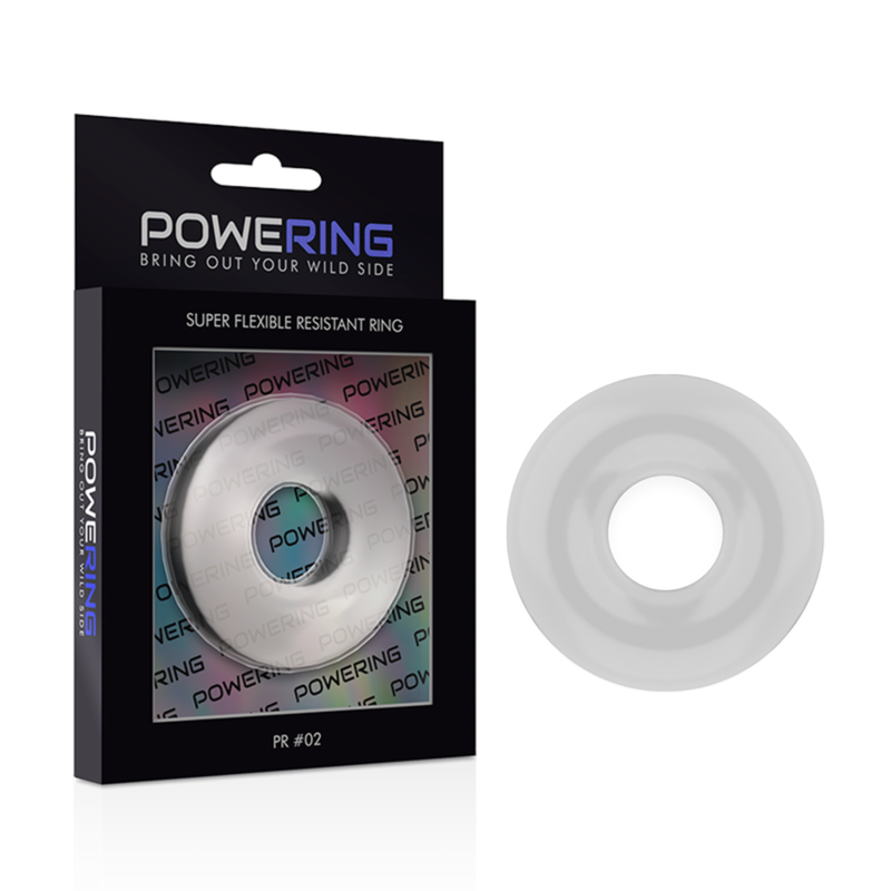 POWERING - ANNEAU PÉNIS SUPER FLEXIBLE ET RÉSISTANT 4,5CM CLAIR - Sensualia
